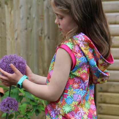 Big Flowers - Warmer Fabric - Hooded Vest/Top