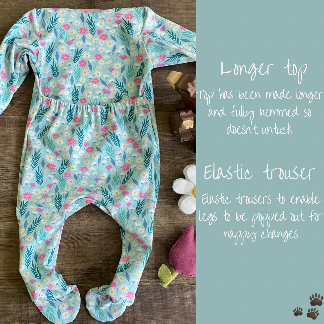 Floral Bloom - Easy Change Babygrow