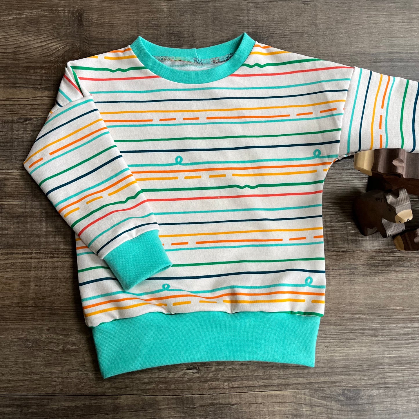 Natural Stripes Jumper - 12-18m - Ready to Post