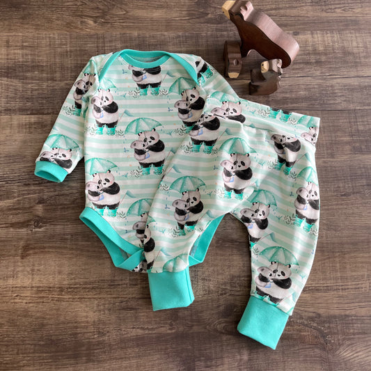 Rainy days - bodysuit and harem set - 3-6m