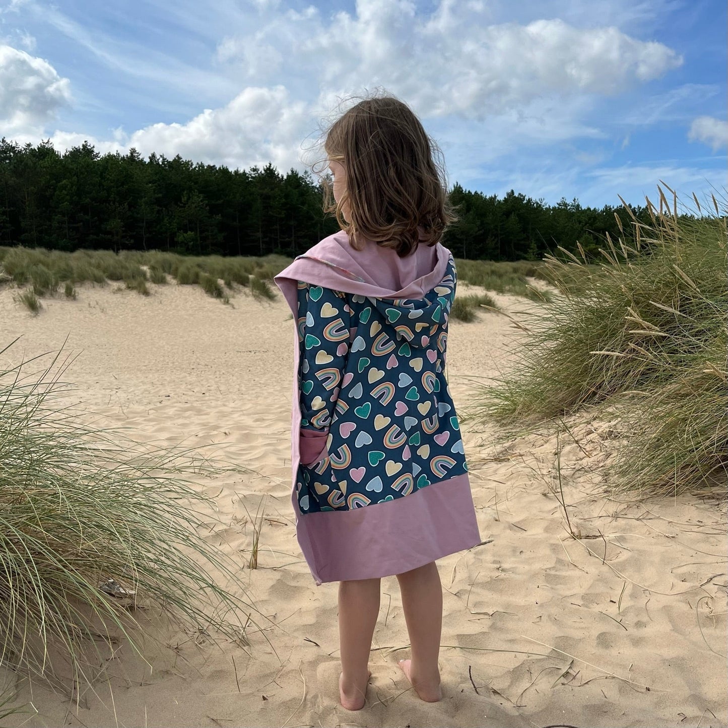 Rock Daisies - Warmer Fabric - Big Kid Hooded Cardi