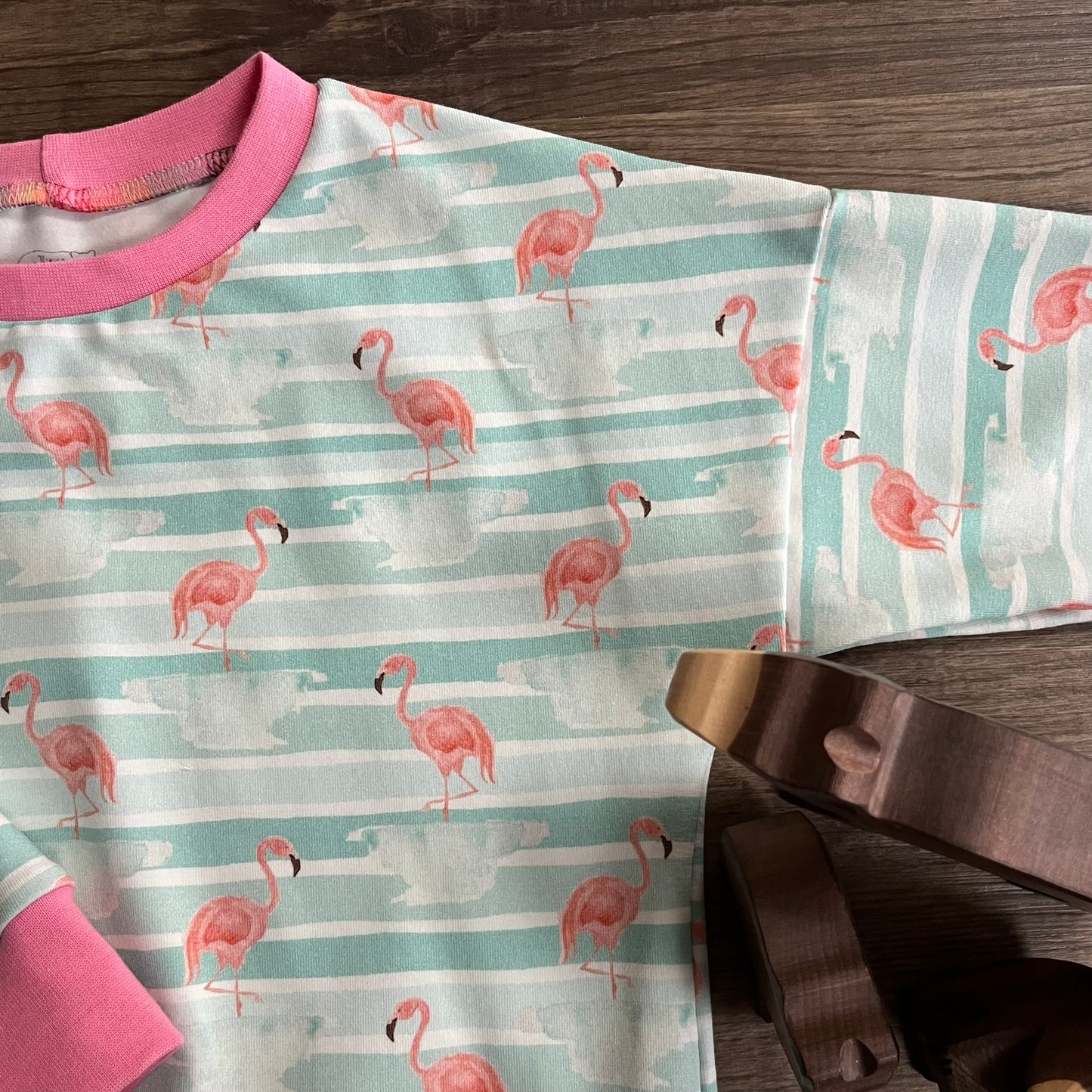 Flamingos Slouchy Sleeve jumper - Ready to Post