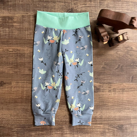 Denim Floral - Leggings - Ready to Post 12-18m