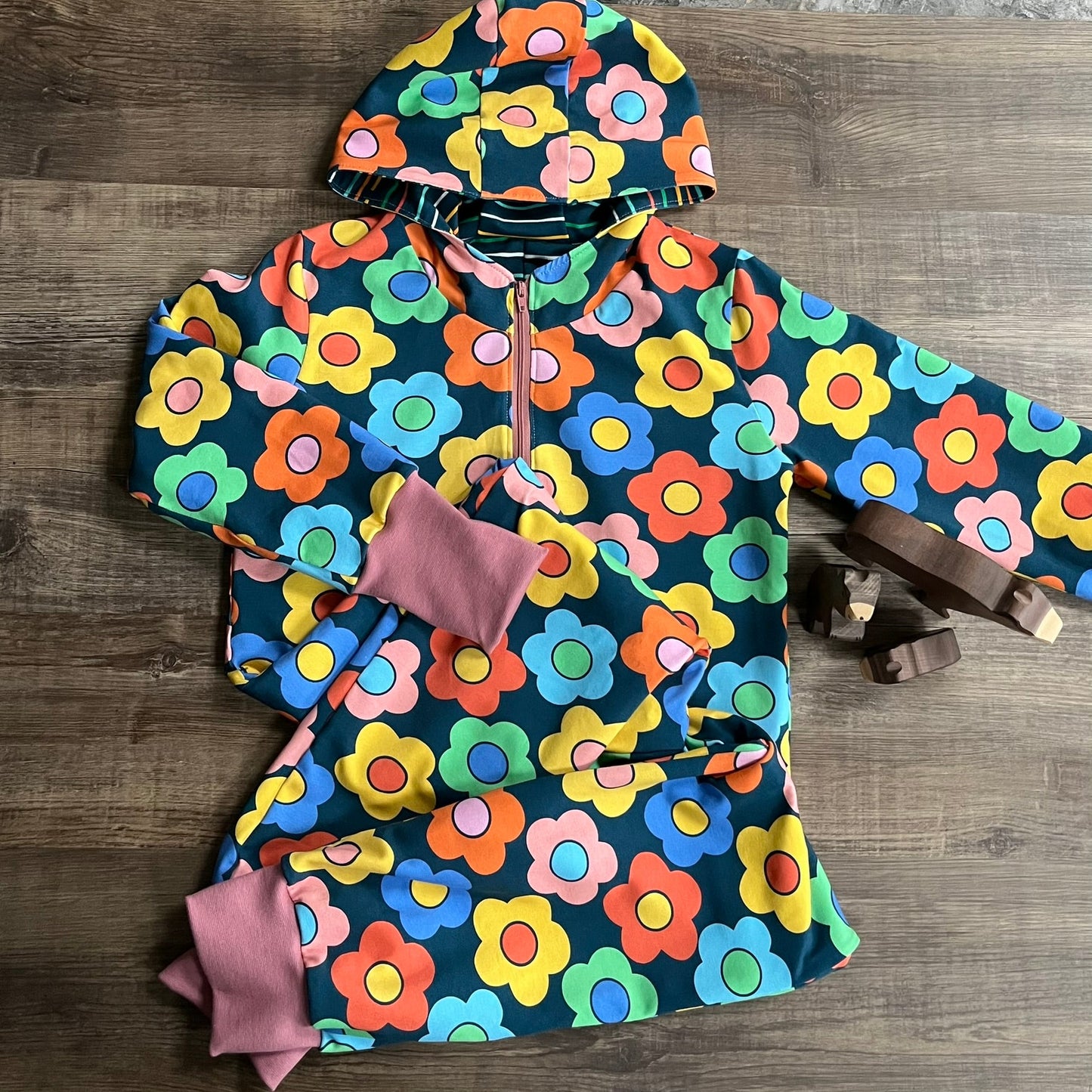 Hearts and Rainbows - Zip Up Coverall