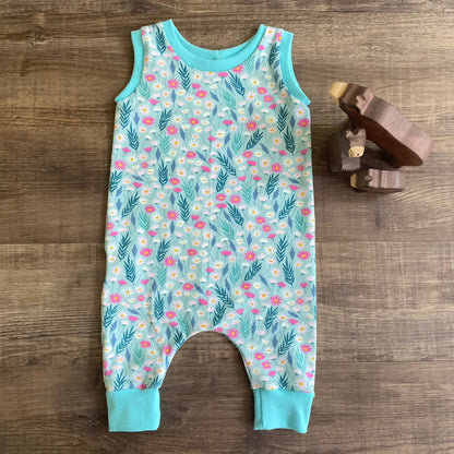 Rock Daisies - Warmer Fabric - Pick and Mix Pull Up Romper