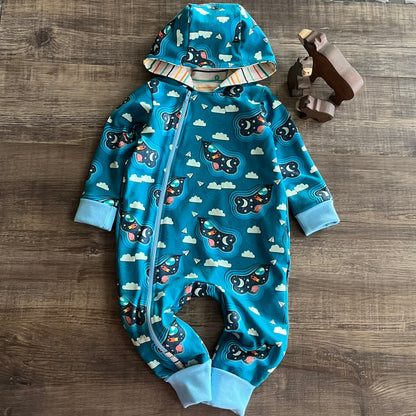 Into Space - Long Zip Up Coverall - Ready To Post 6-9m