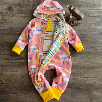 Hearts and Rainbows - Long Zip Up Coverall