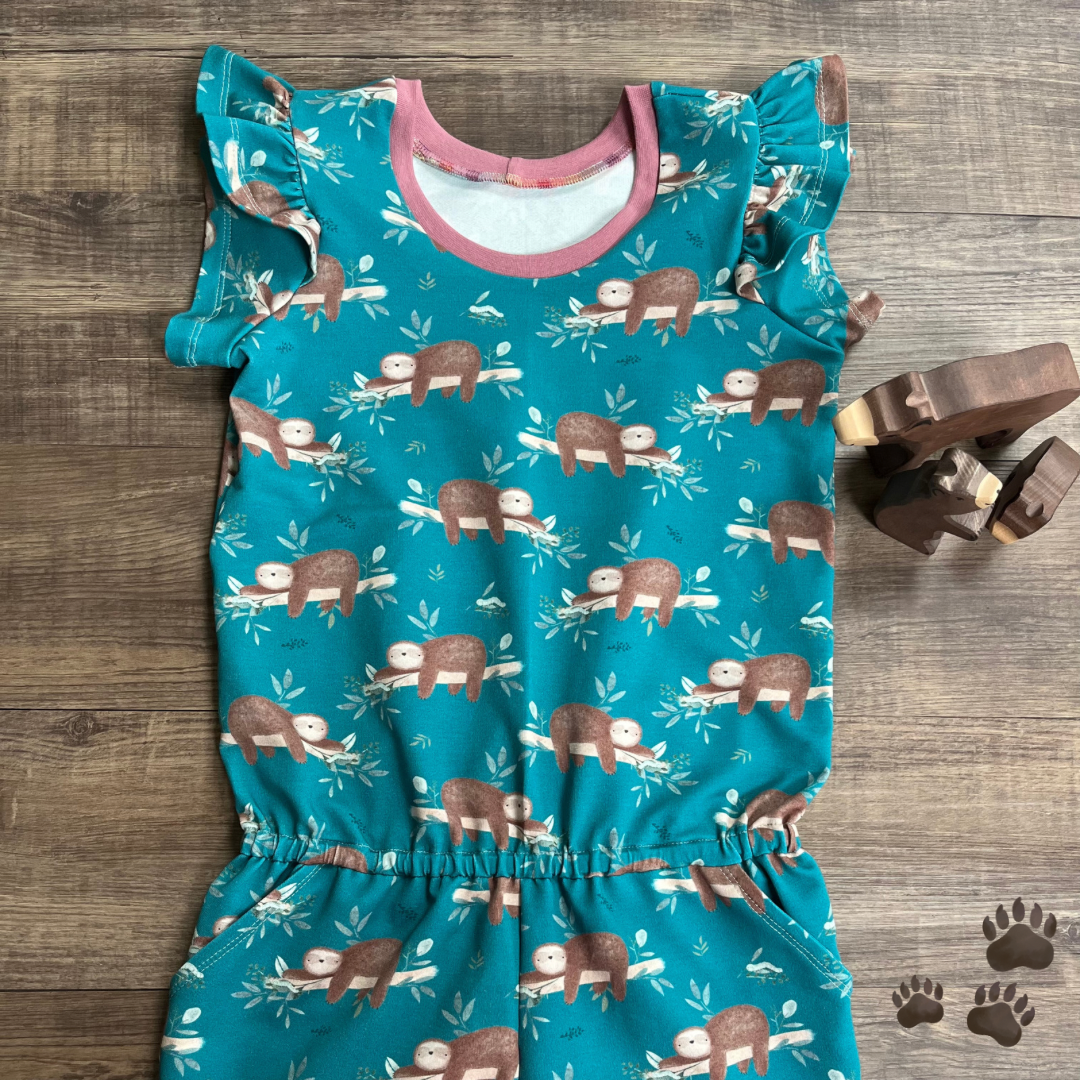 Monster Trucks - Turquoise - Big Kid Playsuit