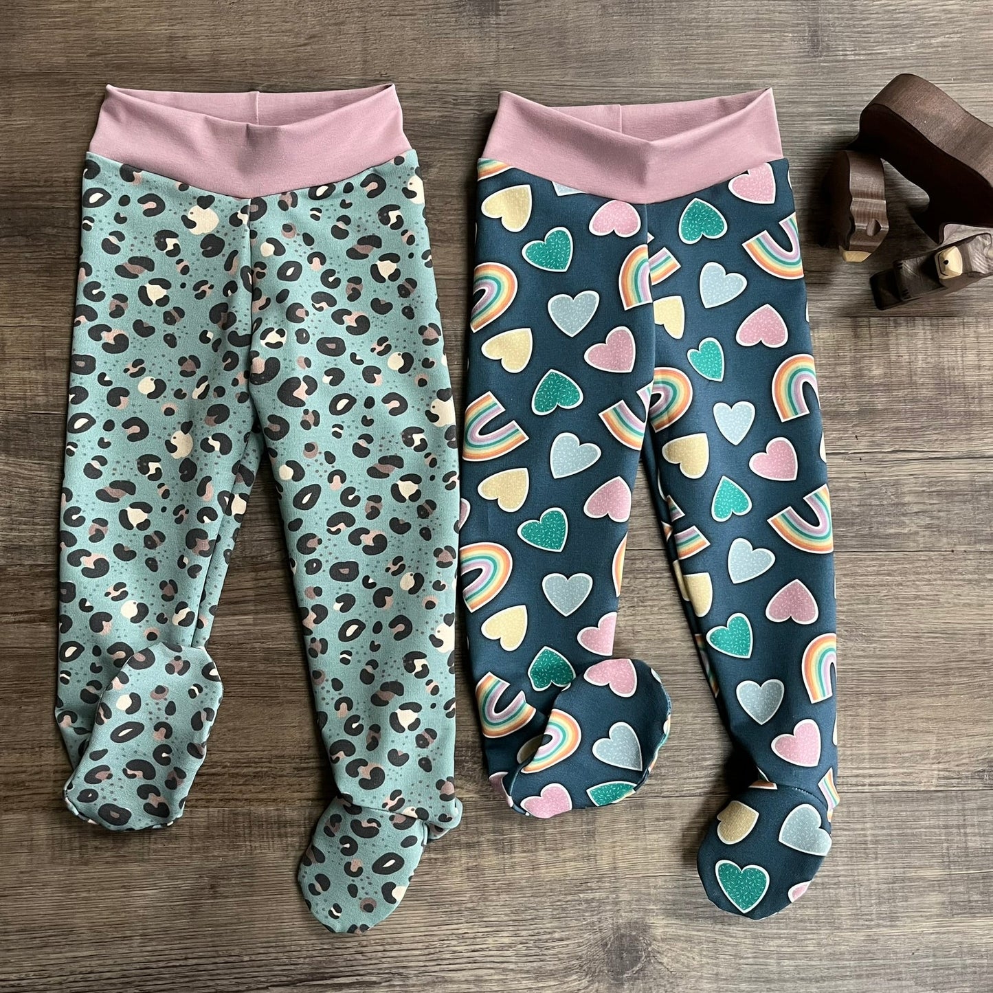 Sleepy Sloths - Warmer Fabric - Footed Leggings